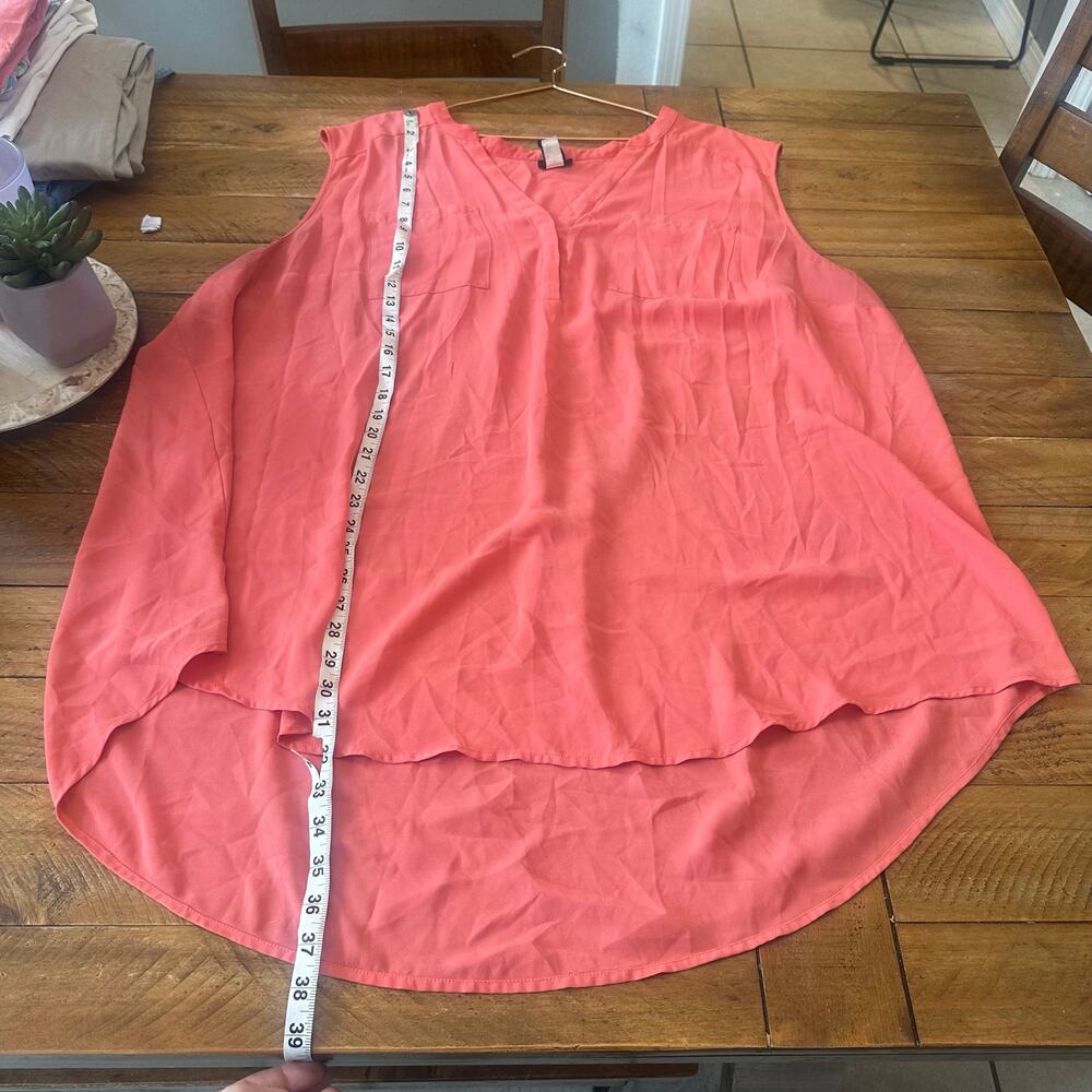 Torrid georgette sleeveless coral blouse size 5X - Picture 4 of 6